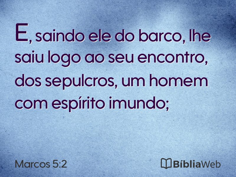 Marcos 5:2 em imagem para compartilhar