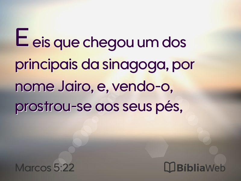 Marcos 5:22 em imagem para compartilhar