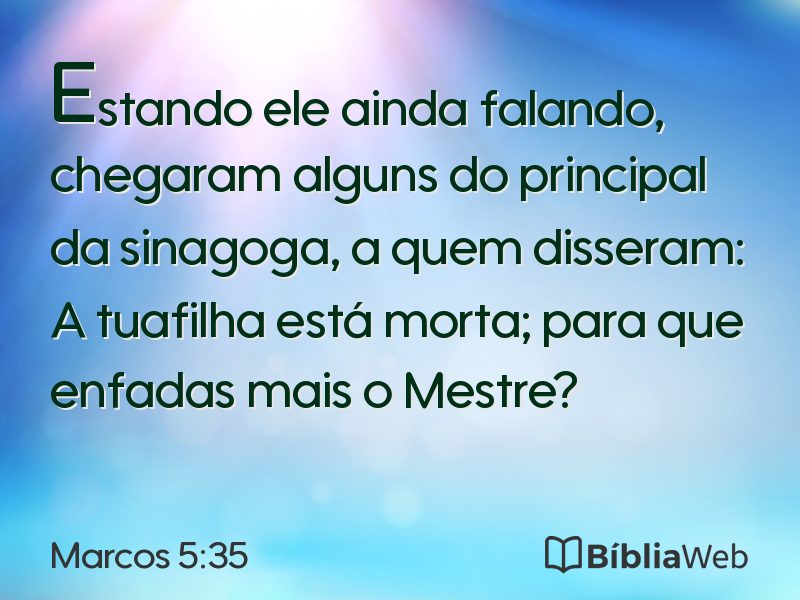 Marcos 5:35 em imagem para compartilhar