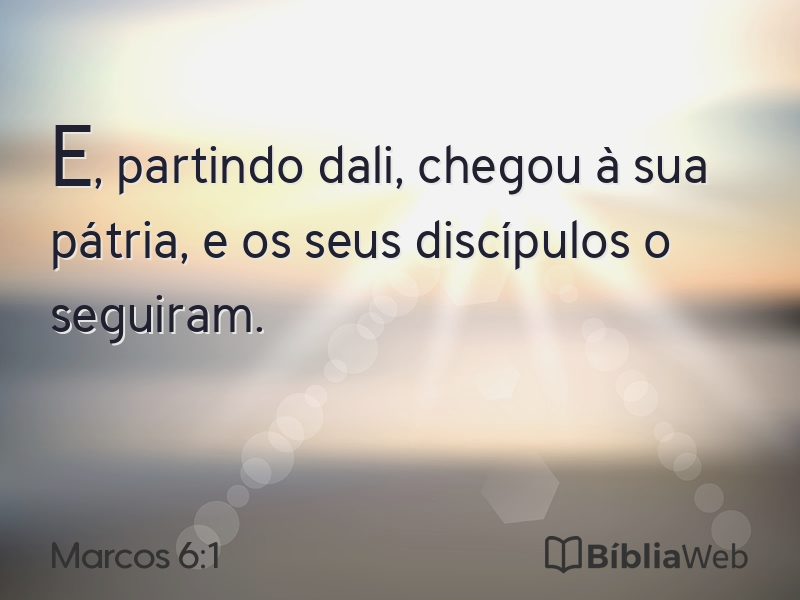 Marcos 6:1 em imagem para compartilhar