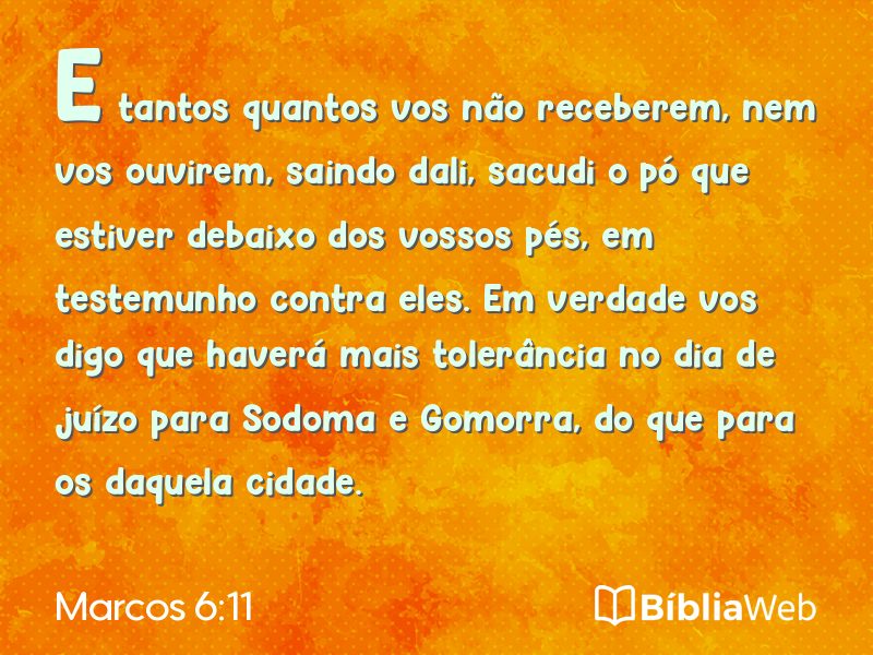 Marcos 6:11 em imagem para compartilhar