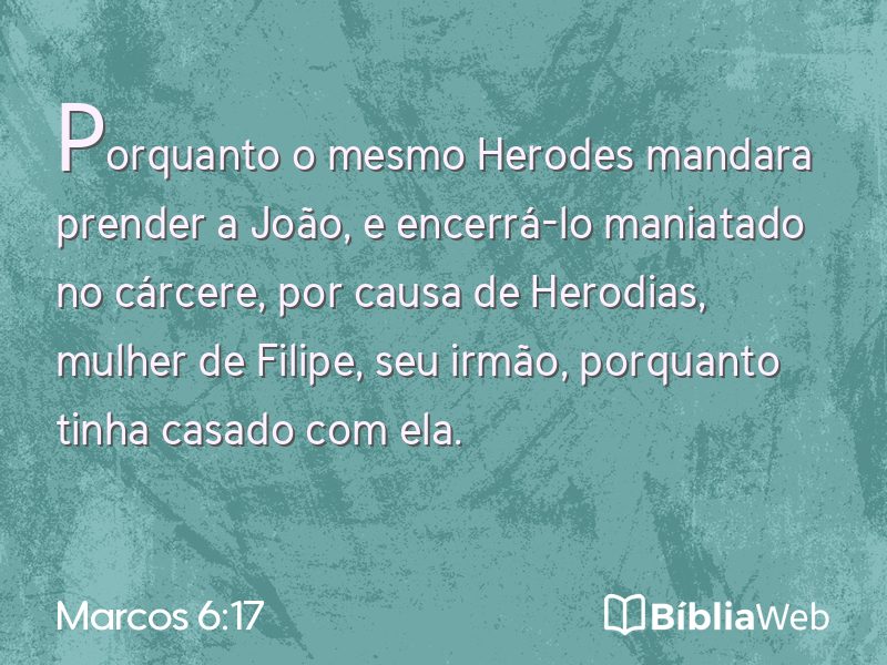 Marcos 6:17 em imagem para compartilhar