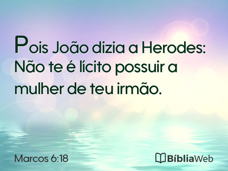 Marcos 6:18 em imagem para compartilhar