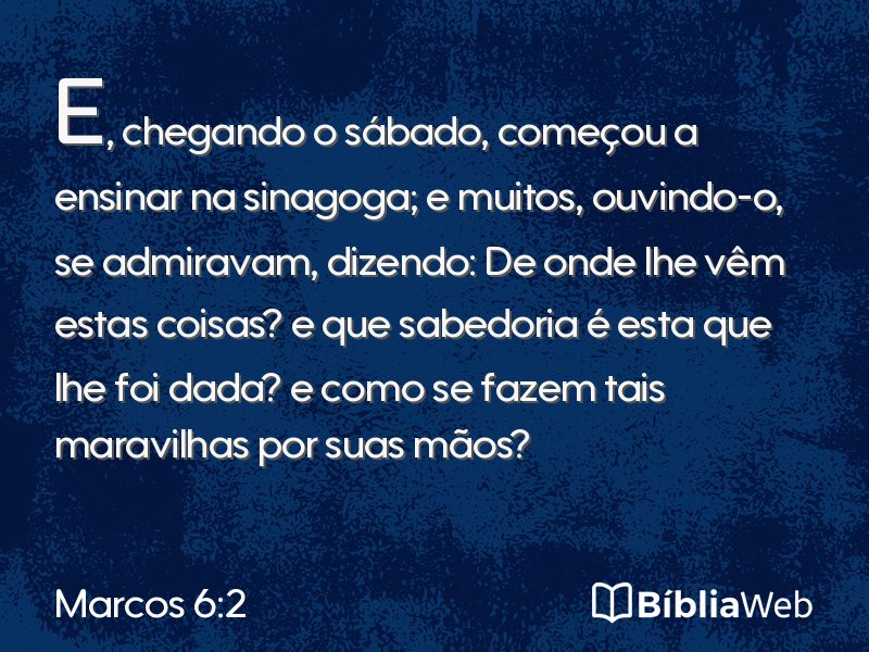 Marcos 6:2 em imagem para compartilhar