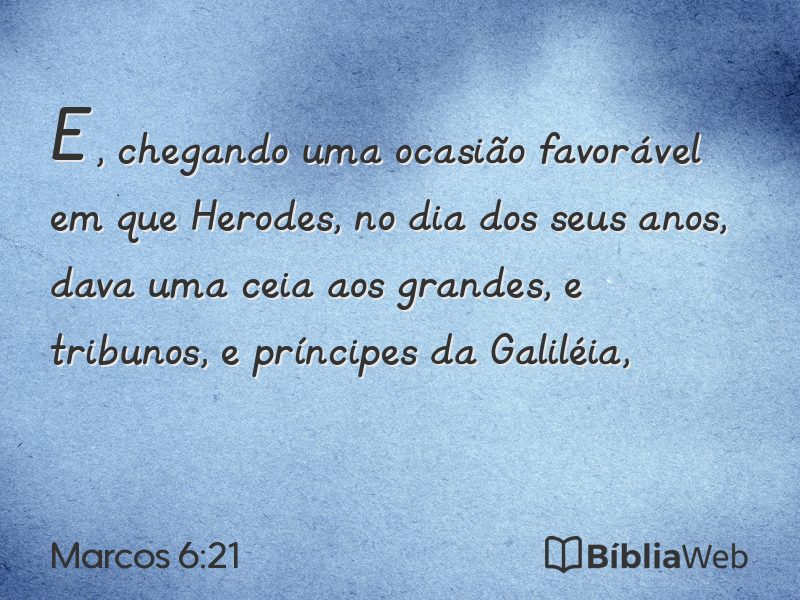 Marcos 6:21 em imagem para compartilhar