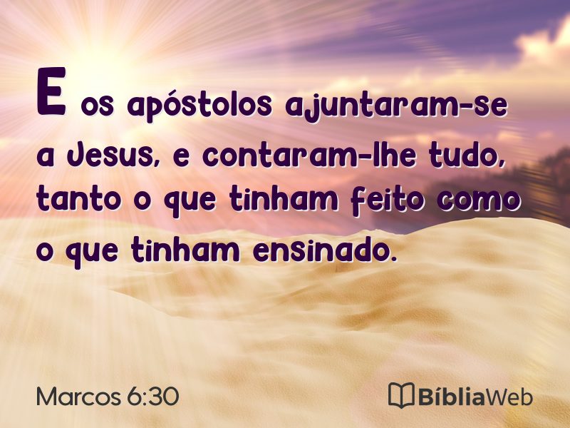 Marcos 6:30 em imagem para compartilhar