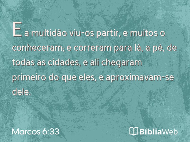 Marcos 6:33 em imagem para compartilhar