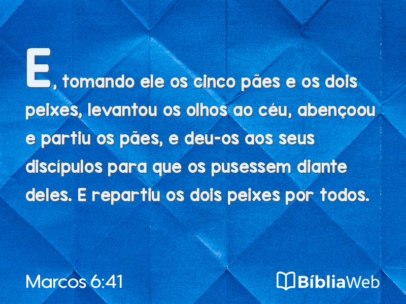 Marcos 6:41 em imagem para compartilhar