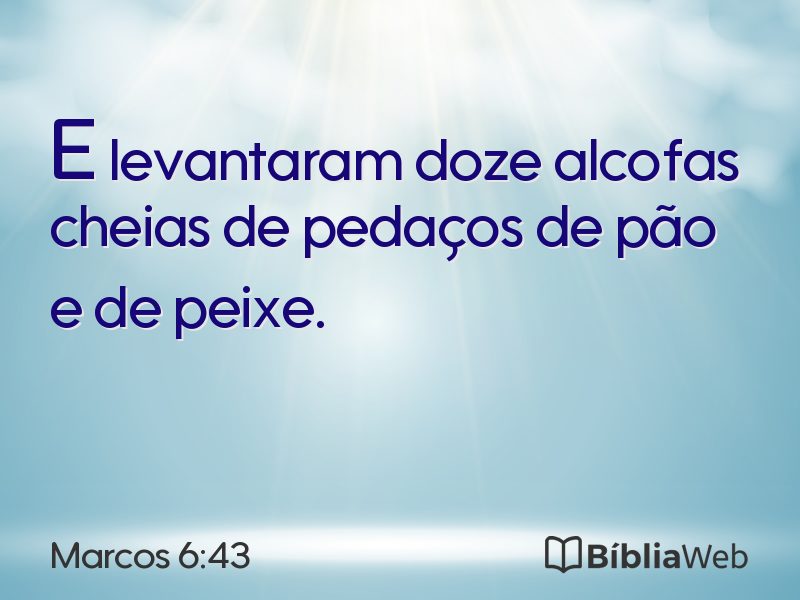 Marcos 6:43 em imagem para compartilhar