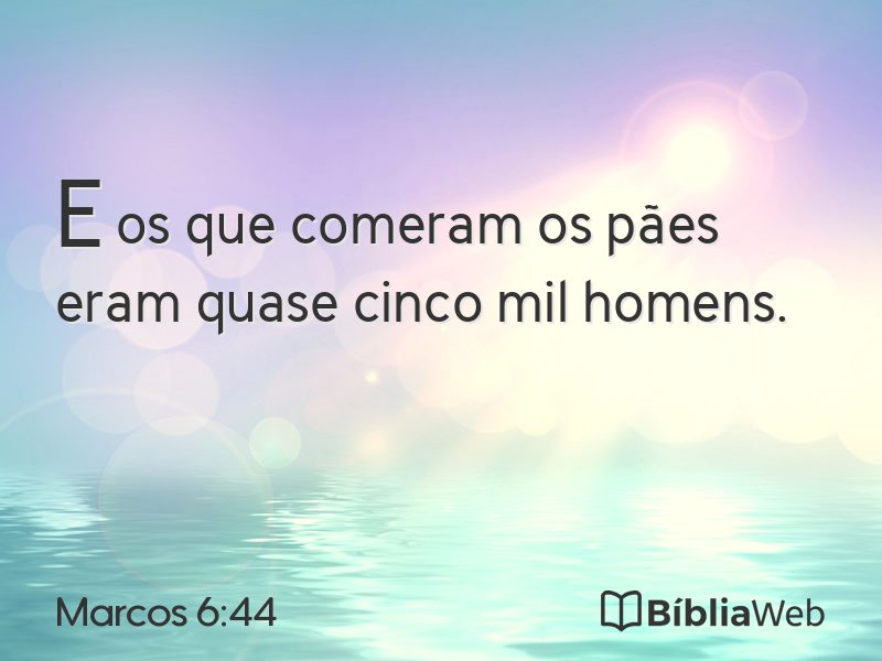 Marcos 6:44 em imagem para compartilhar