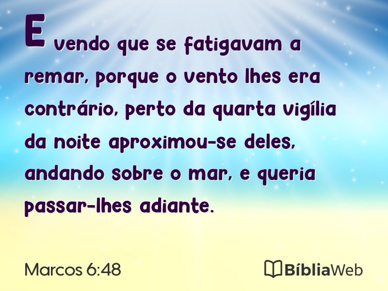 Marcos 6:48 em imagem para compartilhar