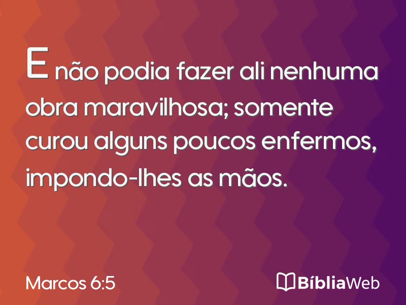 Marcos 6:5 em imagem para compartilhar