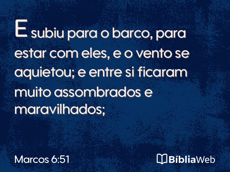 Marcos 6:51 em imagem para compartilhar