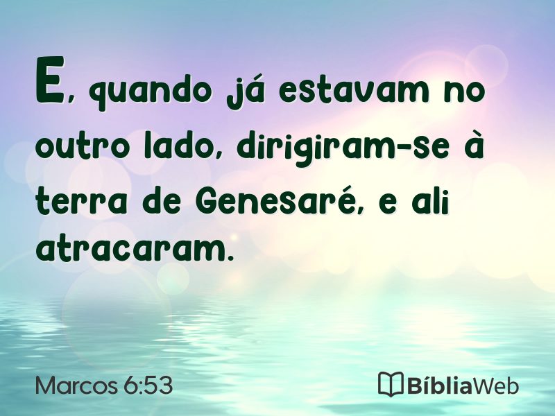 Marcos 6:53 em imagem para compartilhar