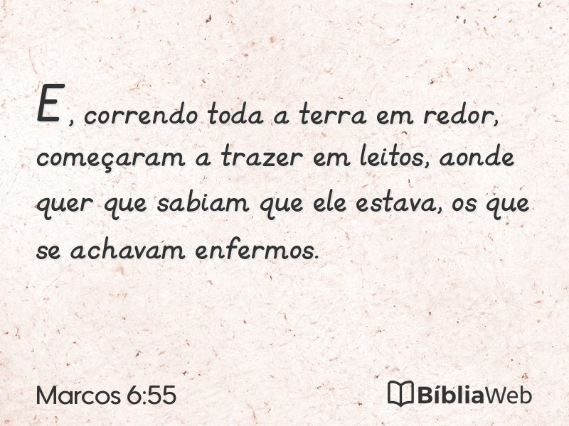 Marcos 6:55 em imagem para compartilhar