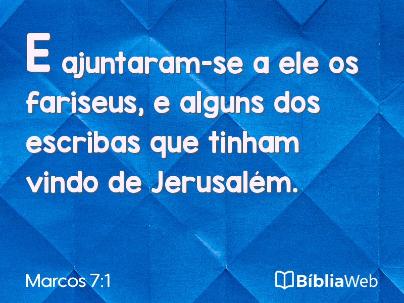 Marcos 7:1 em imagem para compartilhar