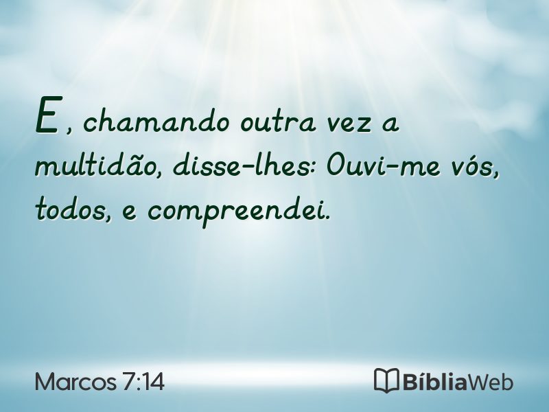 Marcos 7:14 em imagem para compartilhar