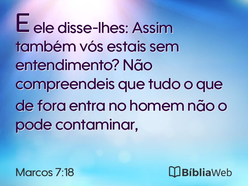 Marcos 7:18 em imagem para compartilhar