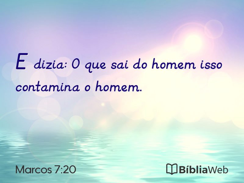 Marcos 7:20 em imagem para compartilhar