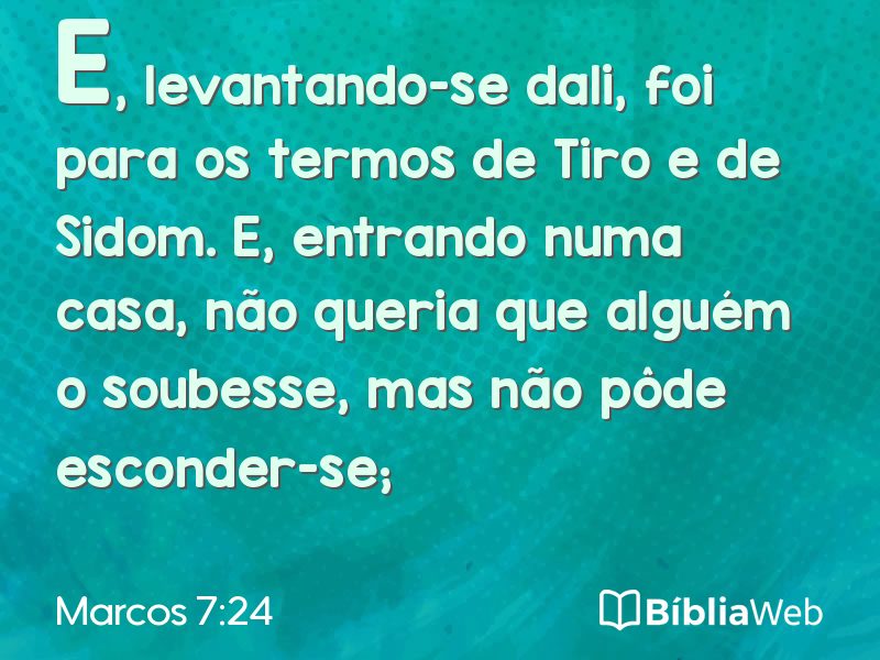 Marcos 7:24 em imagem para compartilhar