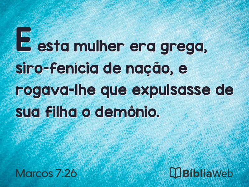 Marcos 7:26 em imagem para compartilhar