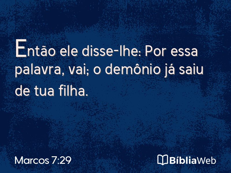 Marcos 7:29 em imagem para compartilhar