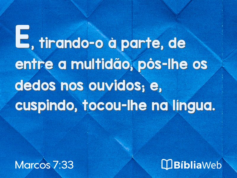 Marcos 7:33 em imagem para compartilhar