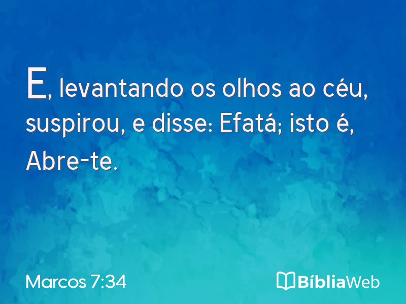 Marcos 7:34 em imagem para compartilhar