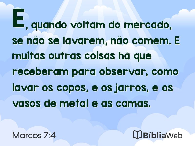 Marcos 7:4 em imagem para compartilhar