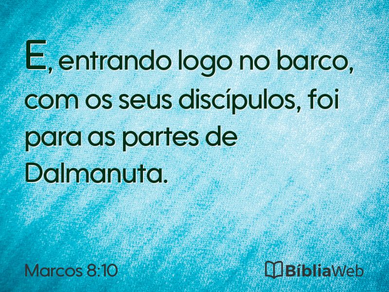 Marcos 8:10 em imagem para compartilhar