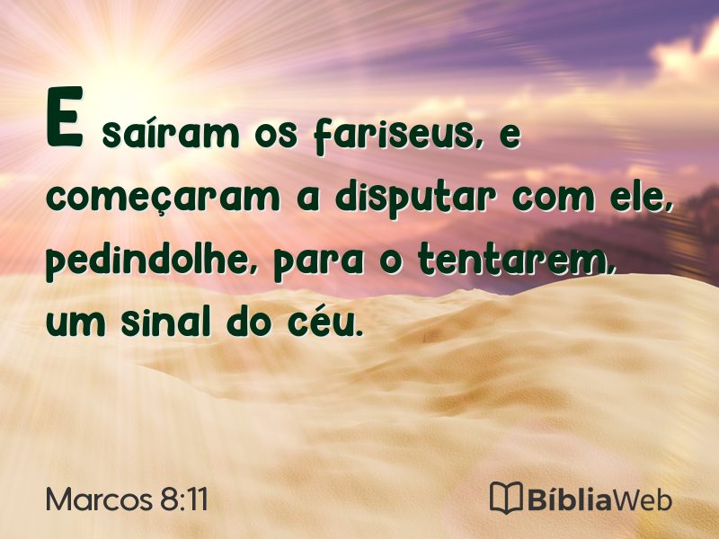 Marcos 8:11 em imagem para compartilhar