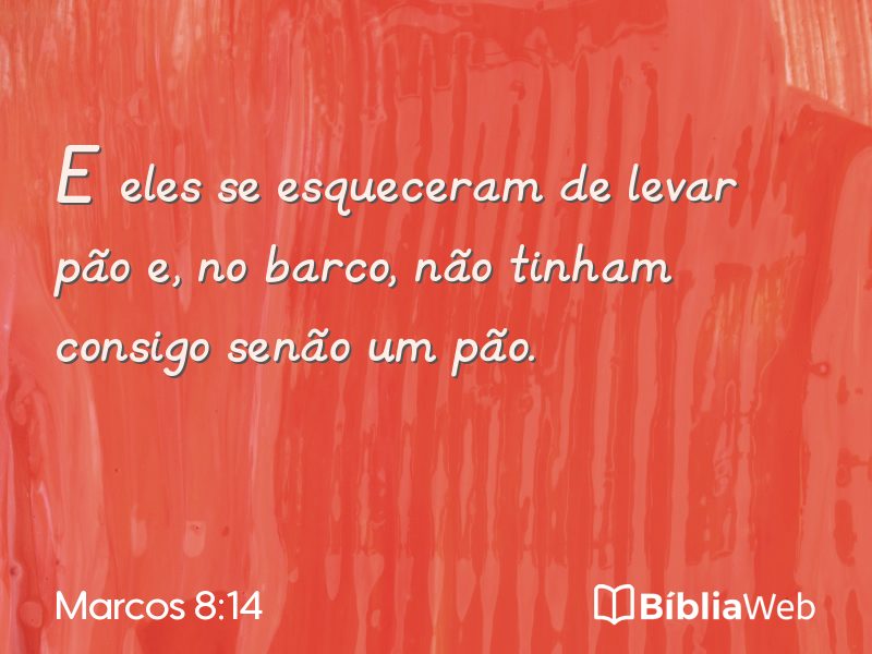 Marcos 8:14 em imagem para compartilhar