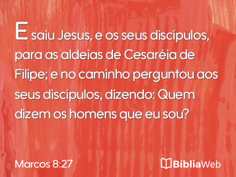 Marcos 8:27 em imagem para compartilhar