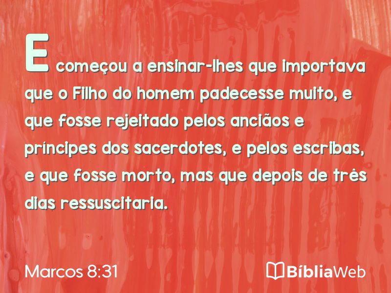 Marcos 8:31 em imagem para compartilhar