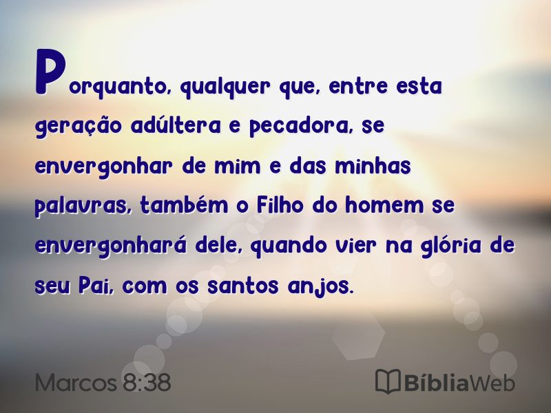 Marcos 8:38 em imagem para compartilhar