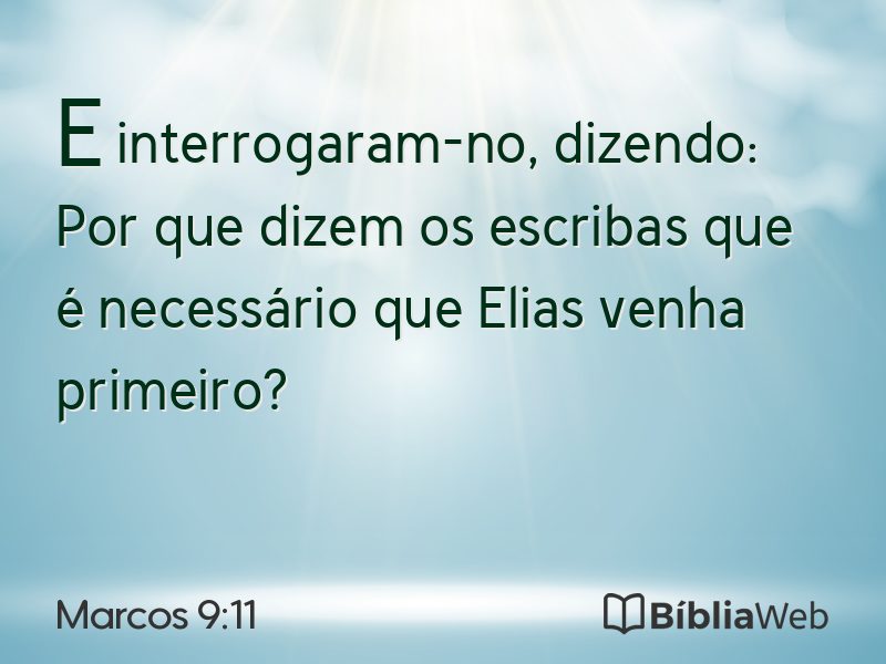 Marcos 9:11 em imagem para compartilhar