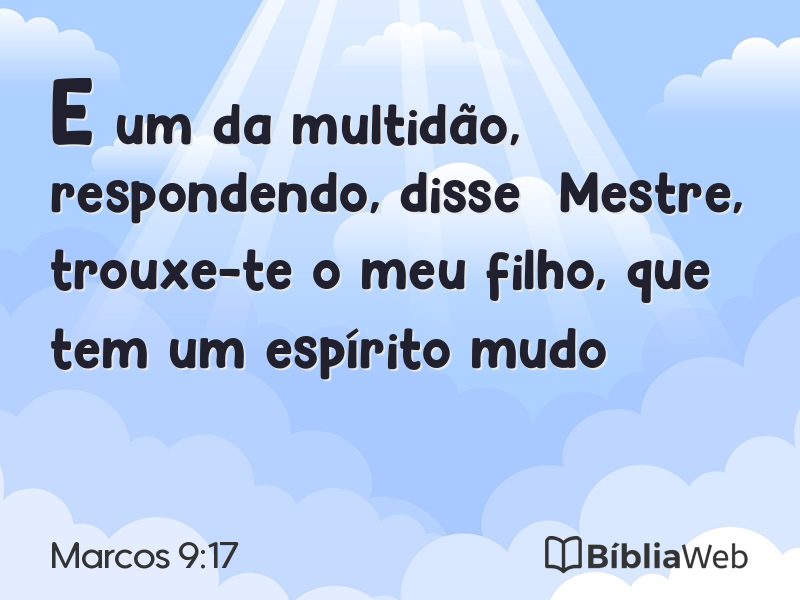 Marcos 9:17 em imagem para compartilhar