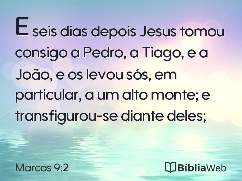 Marcos 9:2 em imagem para compartilhar