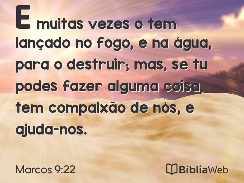 Marcos 9:22 em imagem para compartilhar