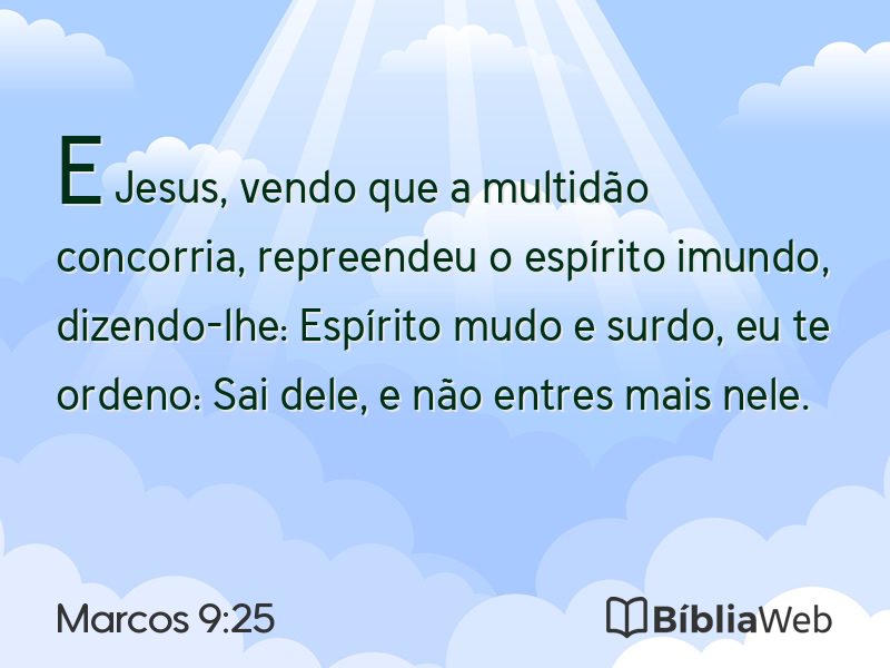 Marcos 9:25 em imagem para compartilhar
