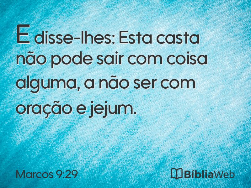 Marcos 9:29 em imagem para compartilhar