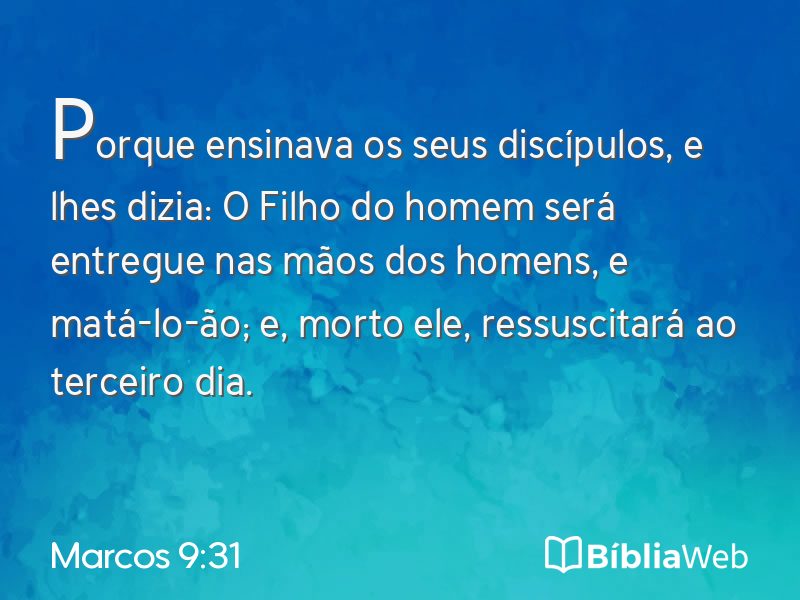 Marcos 9:31 em imagem para compartilhar