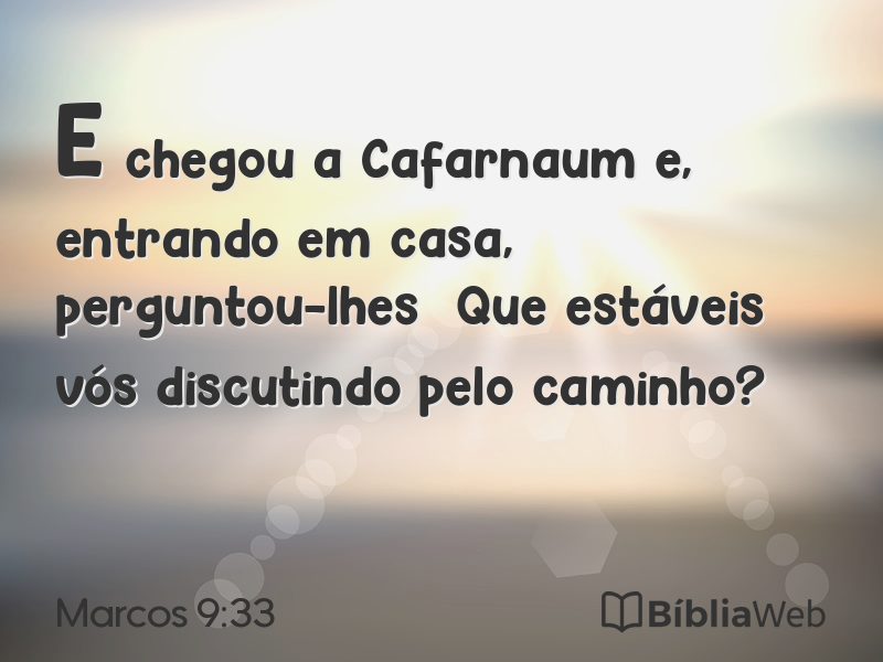Marcos 9:33 em imagem para compartilhar
