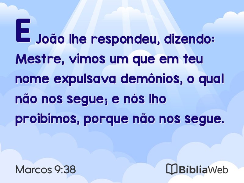 Marcos 9:38 em imagem para compartilhar