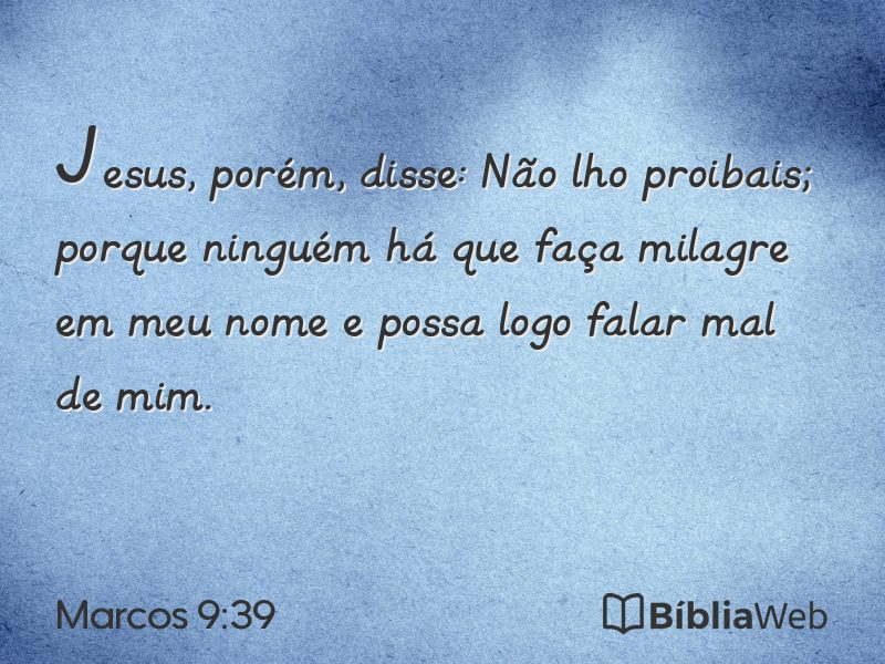 Marcos 9:39 em imagem para compartilhar