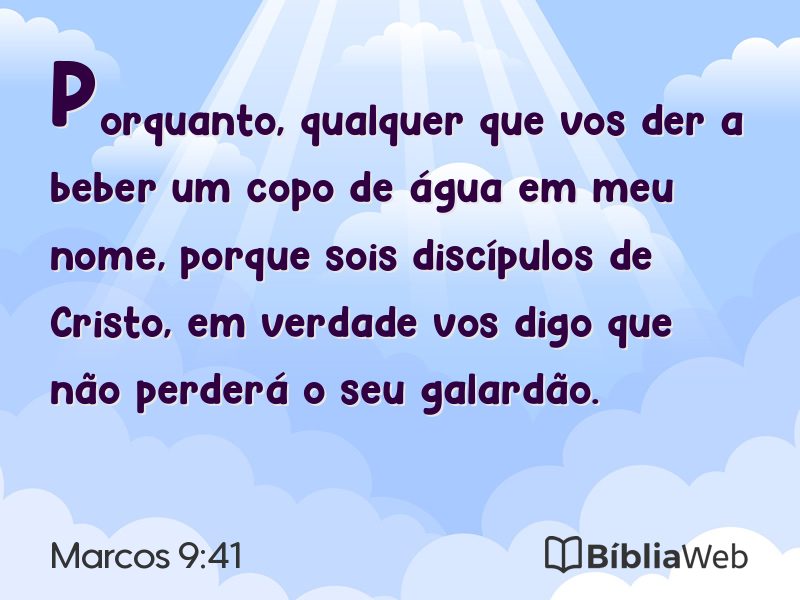 Marcos 9:41 em imagem para compartilhar
