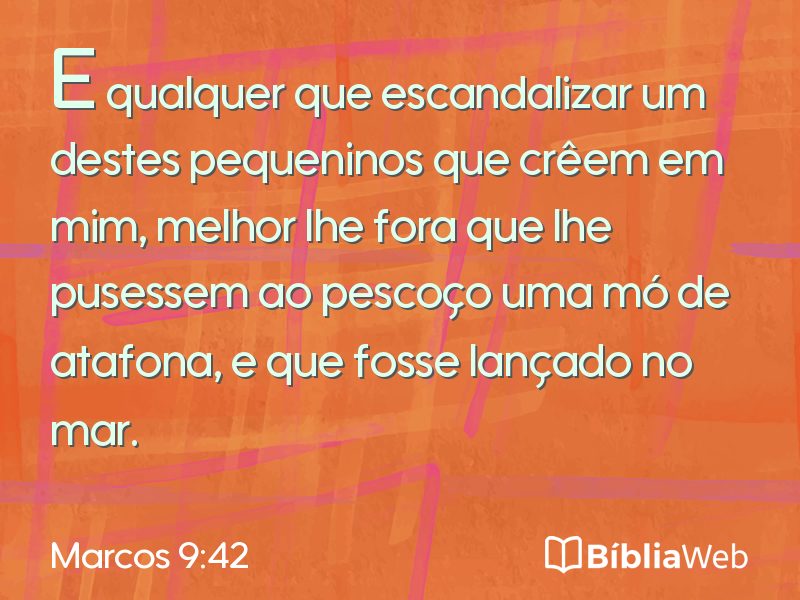 Marcos 9:42 em imagem para compartilhar