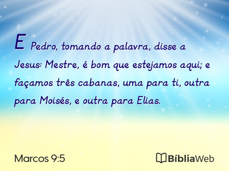 Marcos 9:5 em imagem para compartilhar