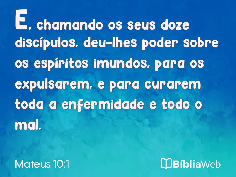 Mateus 10:1 em imagem para compartilhar