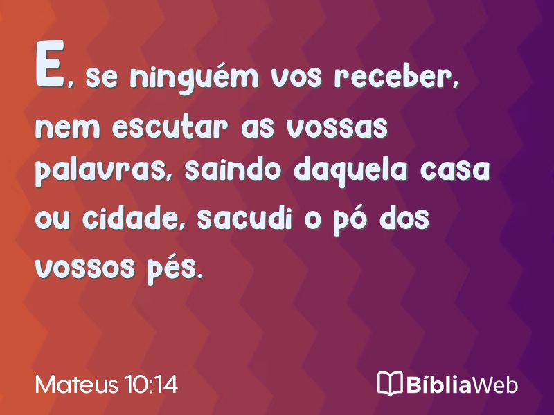 Mateus 10:14 em imagem para compartilhar